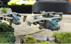 Eaglewing Squadron race in to make an attack run