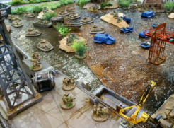 Solace Regular infantry advance from the swamp side dock area