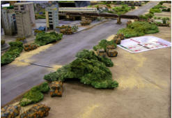 Apex Dragoons defending the approaches to Clyde City on Route 66