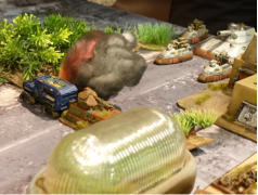 Using a Hog to blow a barricade