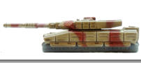 The Kochte MBT uses the same soft skirt GEV system - supported by armoured protective panels - as the lighter vehicles