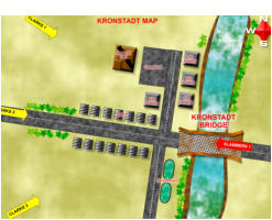 Game map - Commandos come in from the West and Slammers from the East