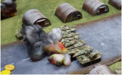 Clarks AFVs take a pounding as they advance