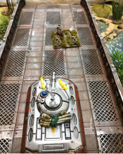 The Slammers tank is targetted by missiles