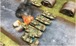Clarks AFVs take a pounding as they advance