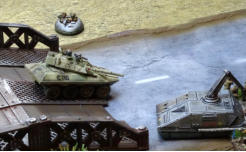 Clarks Skorpion races across the bridge