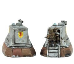 Finished Two Command Cars with decals and matt varnish from the rear