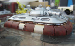 Masked off and sprayed with Tamiya silver - some panels sprayed silver as new repairs