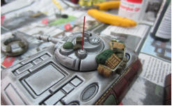 New resin bustle added. Body black washed and GreenStuff and other stowage added