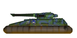 Garibaldi 2PGR Heavy Tank Destroyer with twin 15cm powerguns and a 2cm Tribarrel. Having tried out gatling auxilliary weapons, the Alaudae settled on light ATGWs