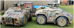 Two missile armed Sirene Recce vehicles