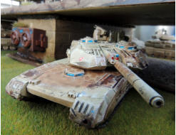 Gryphon medium tank has a 5cm high intensity powergun and a co-axial 2cm canon