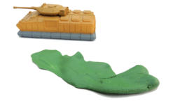 The putty is rolled and flattened