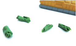 Putty squares are rolled