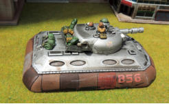 Ainsty Command blower with mesh basket, tarps and Brigade jerry cans and other items. Rear Deck has Hobbymaster stowage