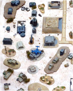 Top view of the table