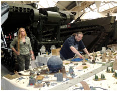 Fiona and Matt both working out their next moves - Wessex Wyverns game at Bovington 2014