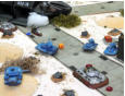 The TAS Police units trade losses with the uparmoured blowers - Wessex Wyverns game at Bovington 2014