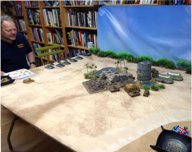Tony sets out his Tank Detachment at the start of the game