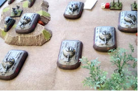 Tony Francis' 15mm Slammers game using Brigade EuroFed and PacFed as Compaigne de Barthe and TAS with Ainsty Slammers