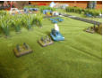Tony Francis' 15mm Slammers game using Brigade British and PacFed as Stewart Regiment and TAS with Ainsty Slammers