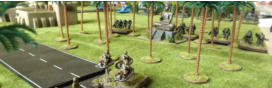 Tony Francis' 15mm Slammers game using Brigade British and PacFed as Stewart Regiment and TAS with Ainsty Slammers