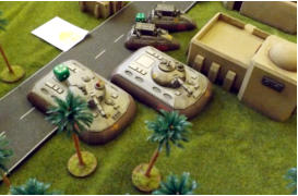 Tony Francis' 15mm Slammers game using Brigade British and PacFed as Stewart Regiment and TAS with Ainsty Slammers