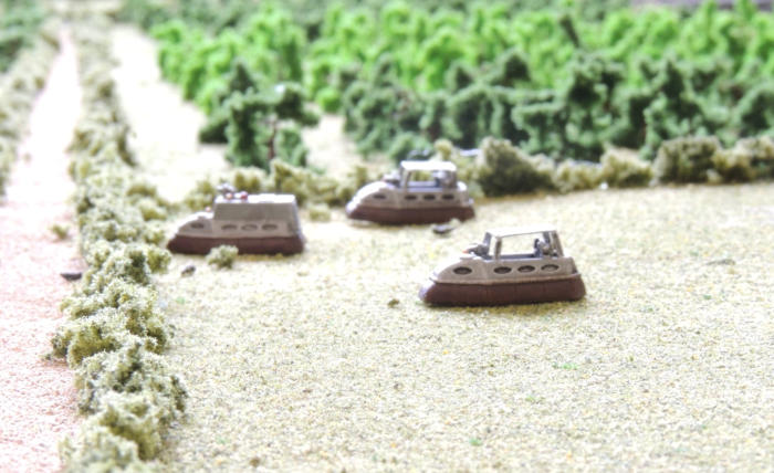 Slammers combat and command cars in 6mm