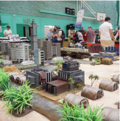 Tableshot - XL5 building in the background and industrial buildings in the foreground