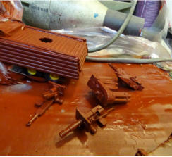 Red primed pieces