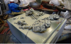 Panzer putty in place and sprayed