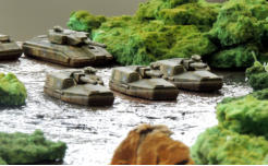 Colonel Dark's Alaudae move through the swamp in their hover tanks (Old Crow)