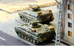Two Ukrainian Sokol MICVs (Critical Mass games) advance 
