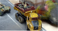 Gun truck in action