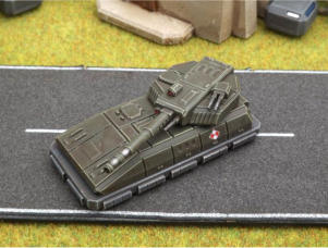 The locally produced Rheinmetall RCA6 Maczek MBT has a 9cm Autocannon paired with a coaxial 2cm Cannon