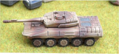 Gamelin L46 Medium Tank which has a turret mounted 9cm Railgun