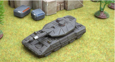 The Henschel Pz266 Eisenfaust Main Battle Tank has steel and sapphire resin composite armour