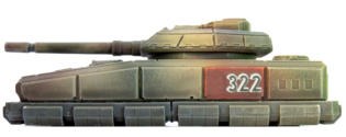 Rheinmetall RA11 Woden with a 9cm Railgun and coaxial  6cm Cannon