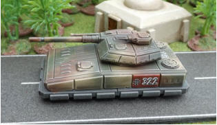 Rheinmetall RA11 Woden with a 9cm Railgun and coaxial  6cm Cannon