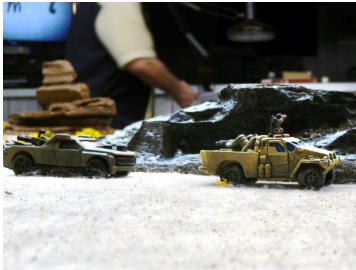 Other Red hand vehicles are about to spring their respective ambushes