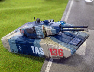 TAS HSAG13 speeds across a road