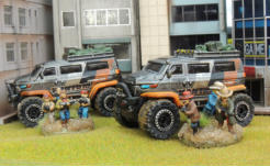 The 'Monster-Truck' technical when finished - note the muddy wheels