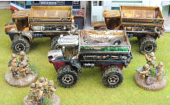 Three finished lorries