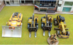 Konami Firefly and fork lifts and road building leveller