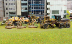 Konami Firefly and fork lifts and road building leveller