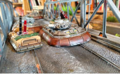 Burning Slammers up-armoured Blower and burning Artemis MICV of the Stewart Regimnent