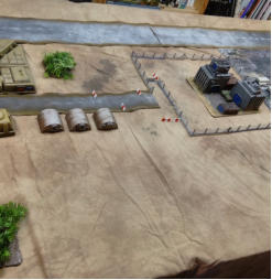 Mid table before deployment - mostly scratch built scenery