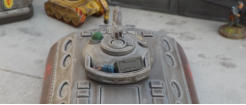 Rear turret bussle of an M2 showing the smaller turret