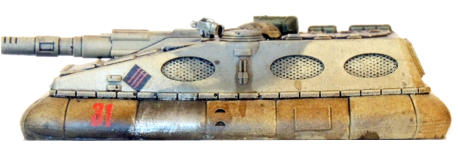 The M12L14 Tank destroyer from Icarus. With a 20cm Powergun main armament and 2cm tribarrel powergun as a secondary system