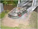 Slammer tanks crossing bridge